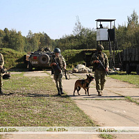 На полигоне Лосвидо проходит ротное тактическое учение с миротворческой ротой