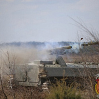 Завершающая стадия слаживания минометной батареи