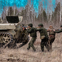 Занятия по тактике с курсантами Военной академии