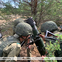 Полевой выход 350-й группы артиллерии 6 омбр и 111 абр