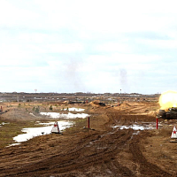 Контрольные стрельбы штатным артиллерийским выстрелом из танка Т-72Б в 11 омбр