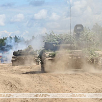 На полигоне Лепельский у военнослужащих 19 омбр проходит ротное тактическое учение 