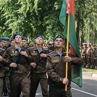 Военнослужащие 72 ОУЦ приняли участие в торжественном митинге