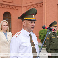  Курсанты военного факультета в Белорусском государственном университете произнесли слова клятвы на верность Родине
