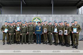 В командовании сил специальных операций Вооружённых Сил прошла церемония увольнения в запас военнослужащих срочной военной службы