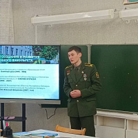 Профориентационную работу провели представители военного факультета в БГАА