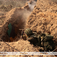 Продолжается батальонное тактическое учение с одним из механизированных батальонов 120 омбр