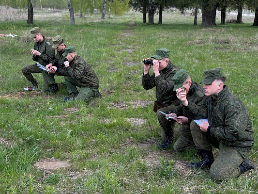 Занятия по военной топографии с курсантами военно-технического факультета в БНТУ