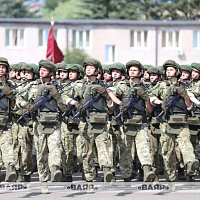 Продолжаются тренировки пеших колонн к военному параду