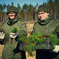 Военнослужащие 36-й дорожно-мостовой и 65-й автомобильной бригад приняли участие в акции «Дай лесу новае жыццё!»
