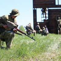 На полигоне Лепельский проходит состязание на лучшую разведгруппу Вооружённых Сил 