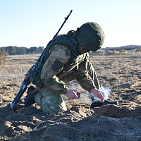 Занятия по инженерной подготовке с военнослужащими 38 одшбр