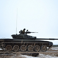 Взвод идет в учебный бой