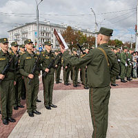 Курсанты военно-транспортного факультета в БелГУТ приняли Военную присягу