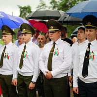 Военнослужащие 36-й дорожно-мостовой бригады приняли участие в акции «Народное возложение»