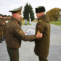 В Минской военной комендатуре состоялось чествование военнослужащих