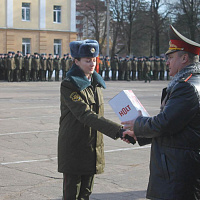 Вручение Боевого Знамени 62-му центральному узлу связи (Министерства обороны Республики Беларусь) (видео)