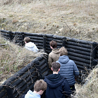 Школьники посетили военнослужащих, находящихся на полевом выходе