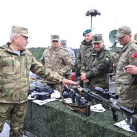 Военные атташе наблюдали за финальным розыгрышем тактического эпизода практических действий войск КШУ