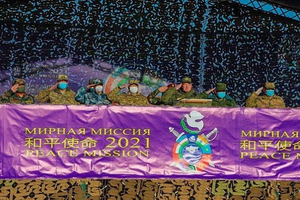 Открытие совместного военного учения «Мирная миссия – 2021»