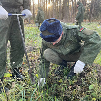 Военнослужащие 297 цуфпс внесли свой достойный вклад в создание будущего леса Минского гарнизона