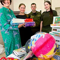 Военнослужащие 361 боо (ЦОВУ) приняли участие в акции  «Соберём детей в школу»