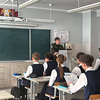 Профориентационную работу провели представители военного факультета в БГАА