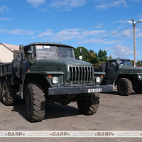Сводный автомобильный взвод Вооружённых Сил помогает в уборке урожая