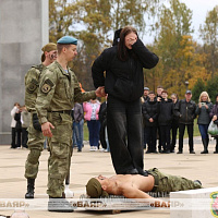 В музейно-парковом комплексе «Победа» прошла церемония отправки граждан на срочную военную службу