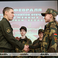 Учащиеся средней школы № 37 г. Минска вступили в ряды военно-патриотического клуба «Доблесть»