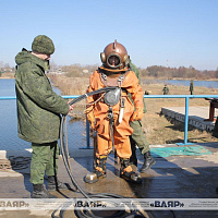 Занятия по водолазной подготовке с курсантами 72 ОУЦ