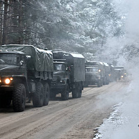 Новое пополнение военных водителей преодолело 50-километровый марш