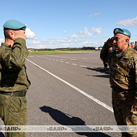 Воинский контингент из Казахстана прибыл в Беларусь для участия в совместных учениях ОДКБ
