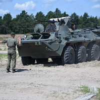 Сбор с водителями бронетранспортеров БТР-82А в 38 одшбр