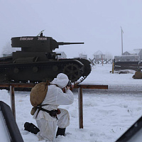 На территории историко-культурного комплекса «Линия Сталина» состоялась презентация танка Т-26