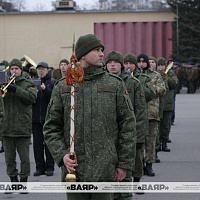 В Минской военной комендатуре начались гарнизонные тренировки пешей колонны к военному параду