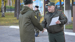 В 361 боо (ЦОВУ) прошло чествование военнослужащих, выслуживших установленные сроки службы