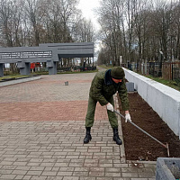 Военнослужащие 30-й отдельной железнодорожной бригады приняли участие в республиканской субботнике