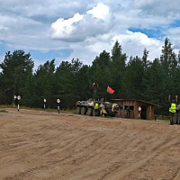 Занятия на бронетехнике с курсантами 307 шпс