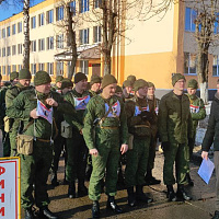 Военнослужащие 72 ОУЦ совершили марш-бросок