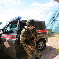 Сборная военных комендатур провела тренировку к конкурсу «Страж порядка» 