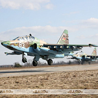 На аэродроме 116-й гвардейской штурмовой авиабазы прошли плановые полеты