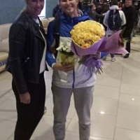 Встретили чемпионов