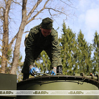 Военнообязанные 19 омбр совершили марш на базу горючего