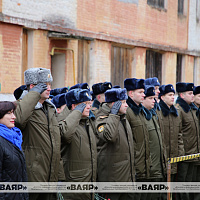 Торжественное открытие памятного знака в деревне Цель