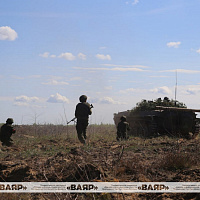 Продолжается батальонное тактическое учение с боевой стрельбой с одним из механизированных подразделений 6 омбр