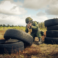 Занятие по огневой подготовке с военнослужащими 36 дмостбр
