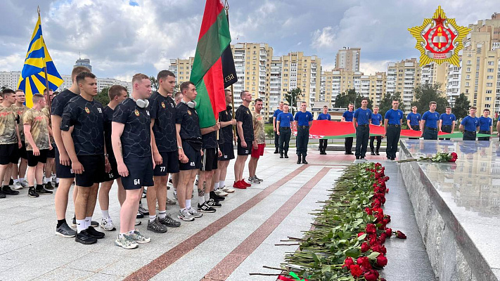 Курсанты Военной академии приняли участие в акции «Марш Победы»