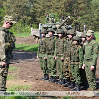 Второй день смотра конкурса на лучший военно патриотический клуб Вооруженных Сил 