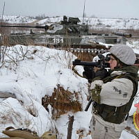 Розыгрыш эпизода отражения нападения условного НВФ на блок-пост